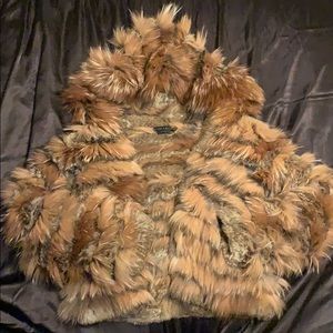 Alice + Olivia Nadia hooded Fur coat